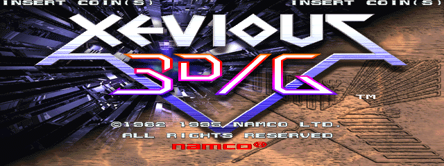 Xevious 3DG (Japan, XV31 & VER.A) Title Screen